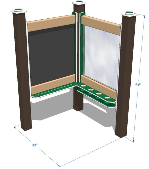 2′ Wide Paint Panel & Magnetic Chalkboard Combo - Image 4