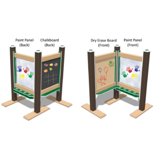 2′ Wide Paint & Magnetic Chalkboard / Dry Erase Combo