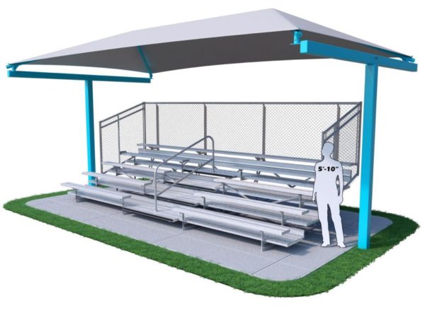 Bleacher Shade Structure 4-Row