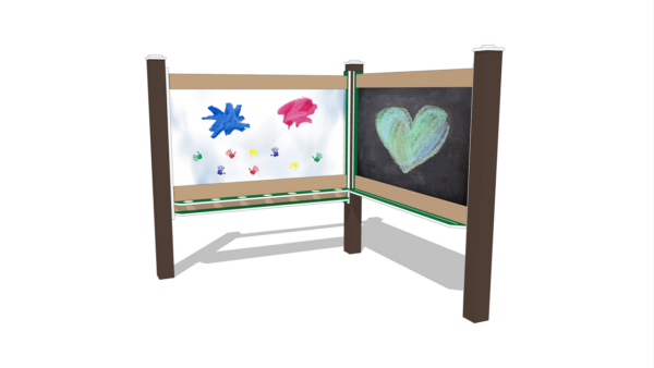 4′ Wide Paint & Magnetic Chalkboard Combo