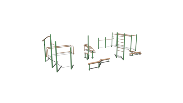 10 Station Outdoor Fitness Course 60019400XX