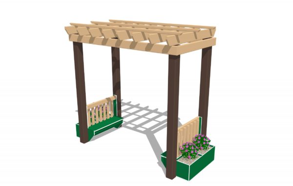 Garden Arbor with Benches - Image 3