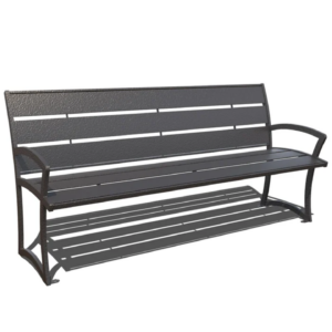 Bryce Steel Bench with Back