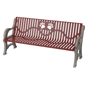 6' Paws Logo Classic Bench B6WBCLASSIC-PWS