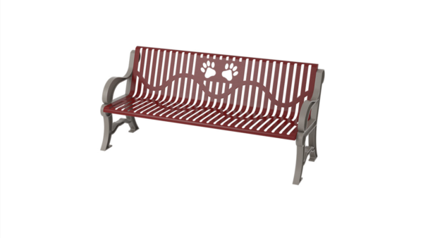 6' Paws Logo Classic Bench B6WBCLASSIC-PWS