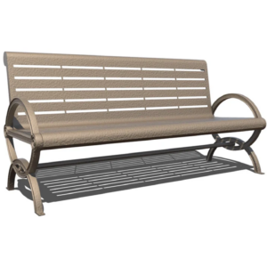 Gateway Steel Bench with Back