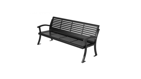 Horizonal Strap Casino Bench with Back