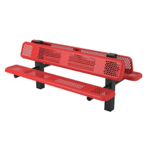 Perforated Double 4-4 Bench with Back