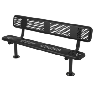 Perforated Standard Bench with Back