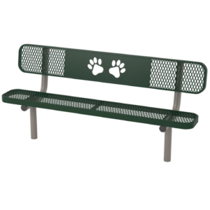 Standard UltraLeisure Dog Park Bench with Paws Design B6WBUL