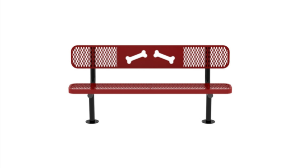 Standard UltraLeisure Dog Park Bench with Bones Design B6WBUL - Image 3