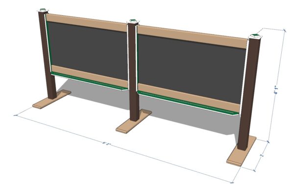 4' Double Magnetic Chalkboard - Image 5