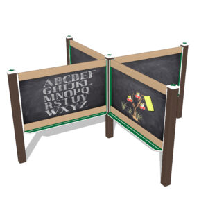 4' Quadra Outdoor Magnetic Chalkboard