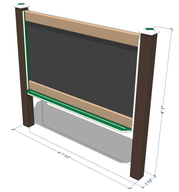 4' Single Outdoor Magnetic Chalkboard - Image 6
