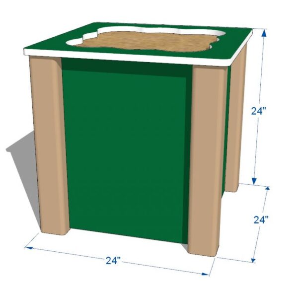 2' Scallop Sandbox Cube - Image 4