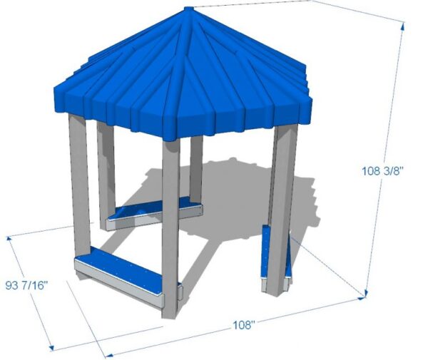 Gazebo with Hex Roof - Image 3