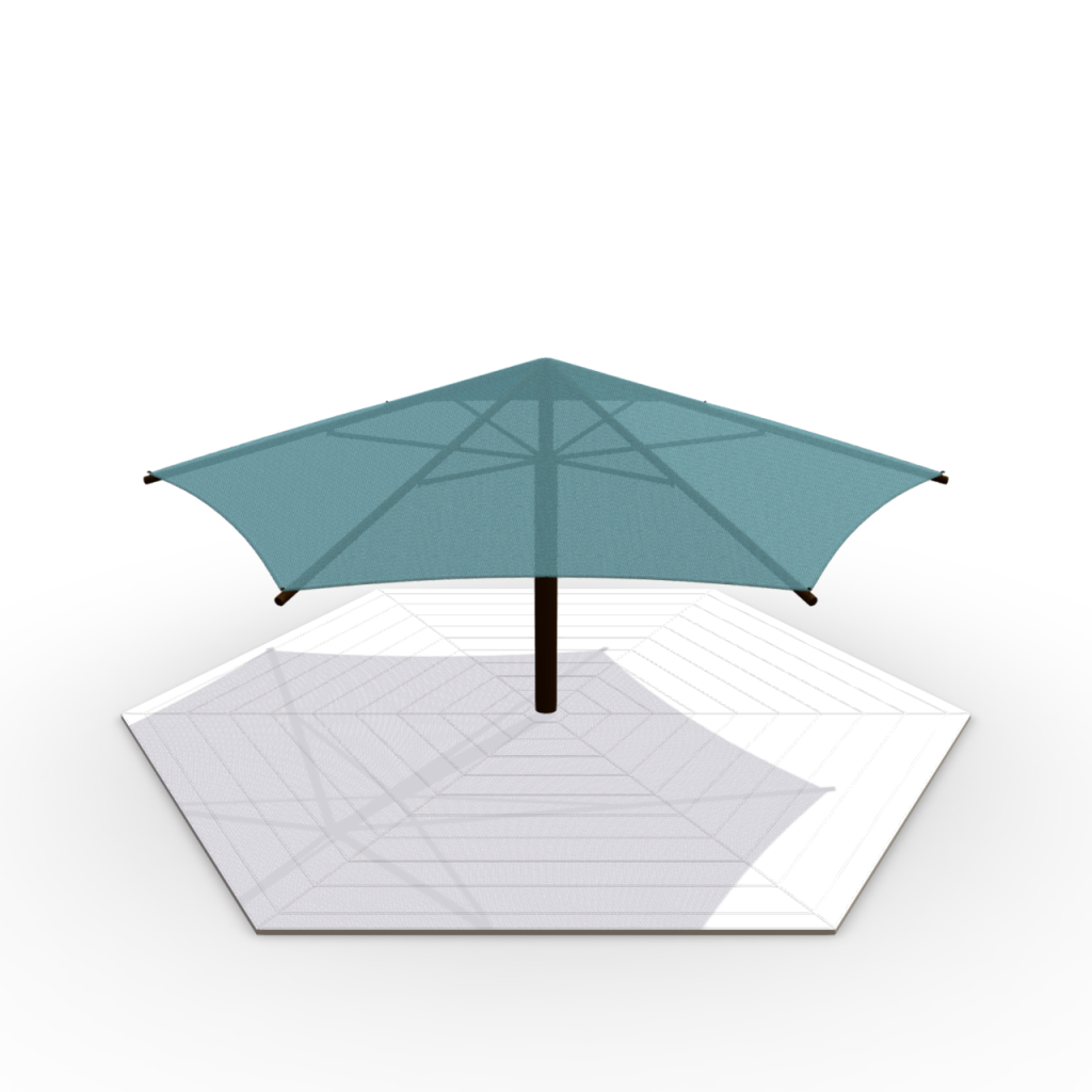 Hexagon Umbrella 8' Eave Height Korkat