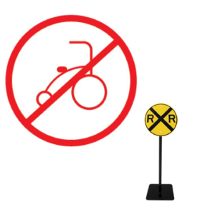 Portable No Trikes Sign