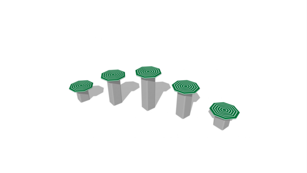 Octagon Stepping Stools – Set of 5