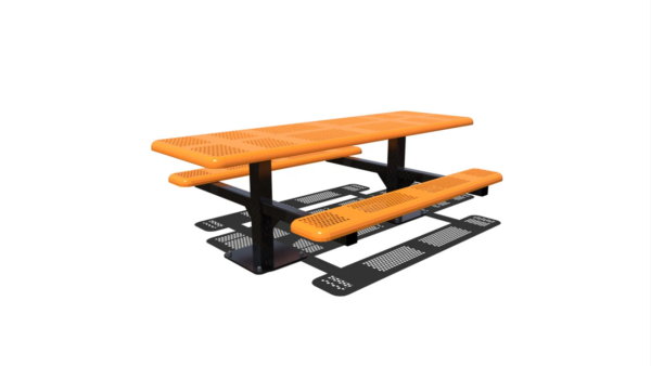 Perforated Accessible Rectangular Pedestal Table
