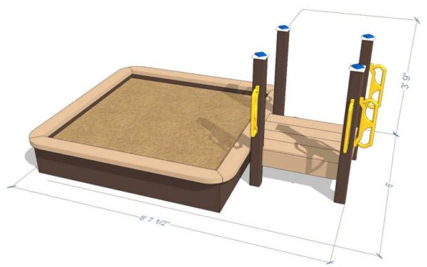 RSP Sandbox with ADA Transfer Deck 4'-12' - Image 6