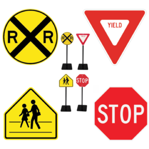 Portable Set of 4 Directional Signs