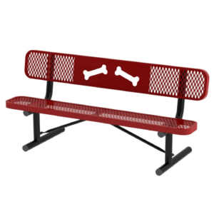 Standard UltraLeisure Dog Park Bench with Bones Design B6WBUL