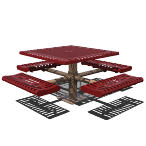 Classic Square Pedestal Table T46CLASSPED
