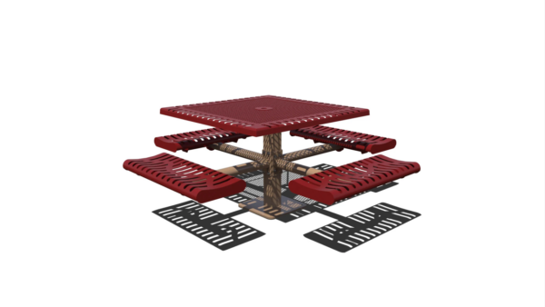 Classic Square Pedestal Table T46CLASSPED