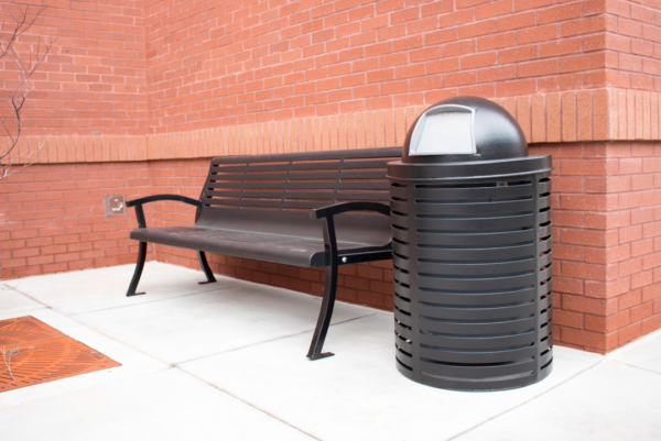 32 Gallon Horizontal Strap Trash Receptacle TR32HORZ - Image 3