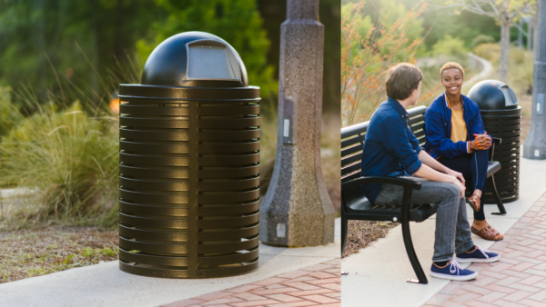 32 Gallon Horizontal Strap Trash Receptacle TR32HORZ - Image 5