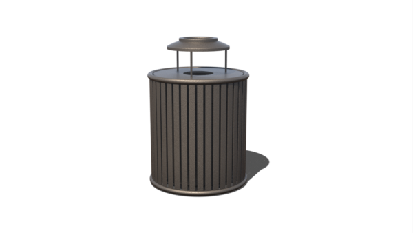 36 Gallon Zion Trash Receptacle with Flat Top with Ash Bonnet
