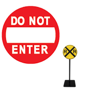 Portable Trike Do Not Enter Sign