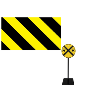 Portable Trike Hazard Barrier Sign