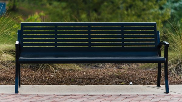 Horizonal Strap Casino Bench with Back - Image 2
