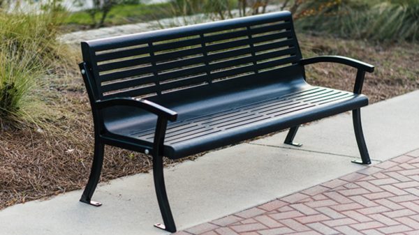 Horizonal Strap Casino Bench with Back - Image 3